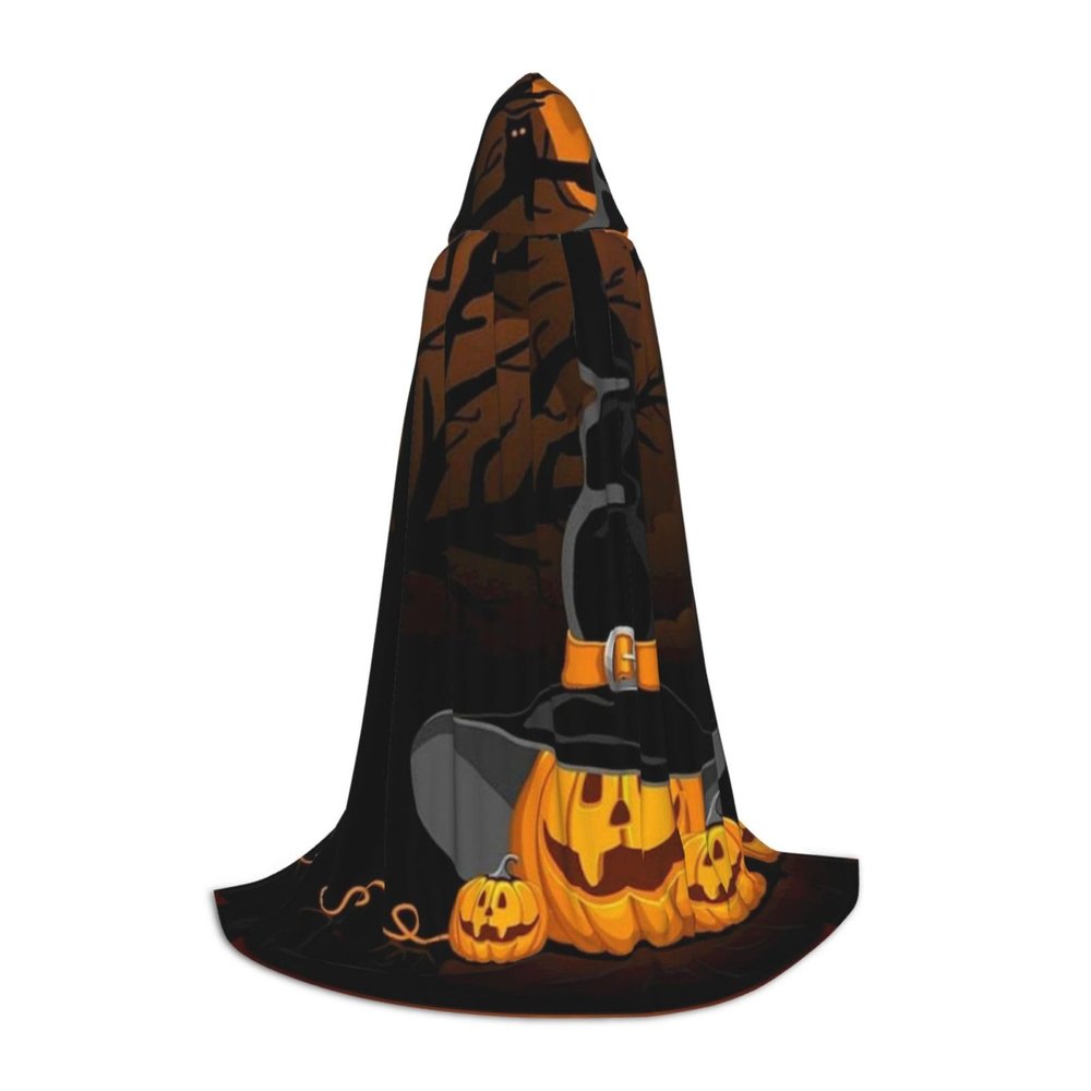 Aqin look Print Hooded Cape For Teenagers Halloween party cosplay costume cape S size length:35 inches/88 cm,M size length:47 inches/118 cm,L size length:55 inches/138 cm,(from shoulder to hem)
