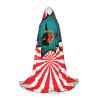 Aqin happy Print Hooded Cape For Teenagers Halloween party cosplay costume cape S size length:35 inches/88 cm,M size length:47 inches/118 cm,L size length:55 inches/138 cm,(from shoulder to hem) view 1