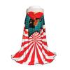 Aqin happy Print Hooded Cape For Teenagers Halloween party cosplay costume cape S size length:35 inches/88 cm,M size length:47 inches/118 cm,L size length:55 inches/138 cm,(from shoulder to hem) view 3