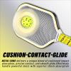 AMA SPORT Carbon Fiber Pickleball Paddles USAPA Approved 16mm Pickleball Paddle Friction Textured Surface Thermoformed Pickleball Racket with Propulsion PP Honeycomb Core (NXT 01-Yellow) view 2