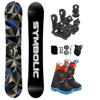 Symbolic Arctic Kids 2025 Snowboard & Bindings & Choice Boots Complete Package Set (BLK Binding+Burt Blue-Org Boot 12c, 90cm Arctic Rocker) view 1