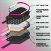 AMA SPORT Carbon Fiber Pickleball Paddles USAPA Approved 16mm Pickleball Paddle Friction Textured Surface Thermoformed Pickleball Racket with Propulsion PP Honeycomb Core (NXT 01 PRO-Pink) view 3