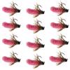 The Fly Fishing Place Tungsten Bead Hot Pink Mop Fly Tactical Jig Czech Euro Nymph Barbless Nymphing Fly - 1 Dozen Flies Size 14 view 1