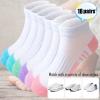 Bemeol Girls Socks 18 Pairs Ankle Socks Girls Running Athletic Low Cut Sock for Little Big Kids(10-14 Years) view 2
