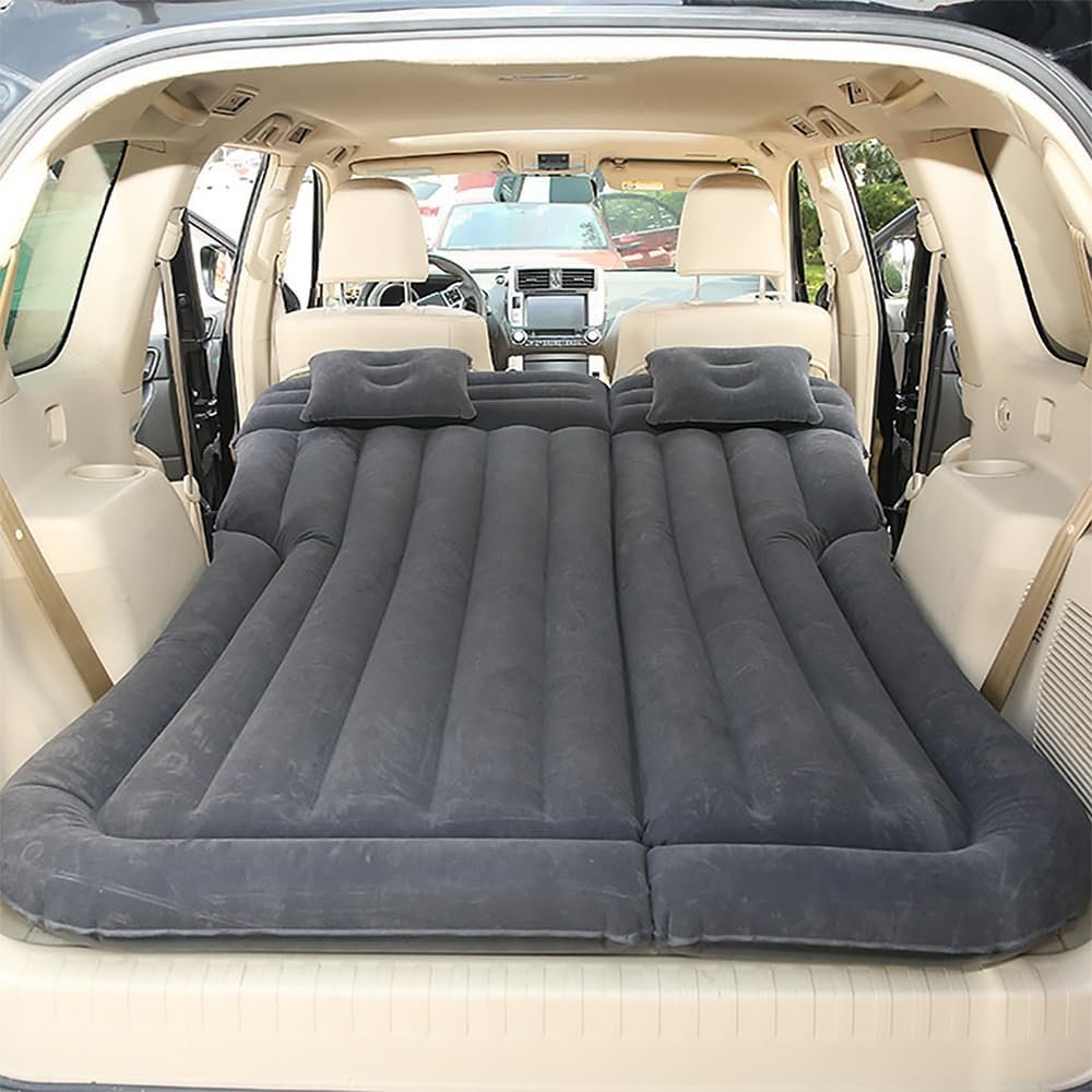 MZYLW Car Inflatable Mattress for Jeep Grand Cherokee 2022 2023 2024 Rear Trunk Air Cushion Camping Travel Folding Self Inflating Sleeping Pad Back Seat Air Mattresses,Black