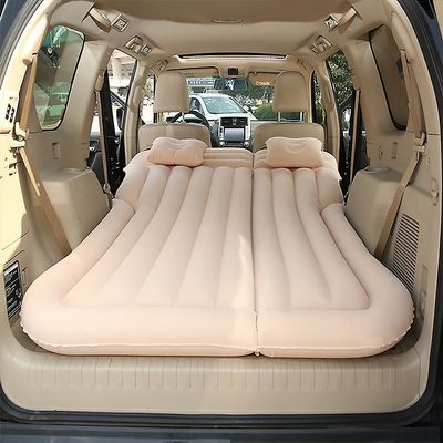MZYLW Car Inflatable Mattress for Hyundai Kona 2024 Rear Trunk Air Cushion Camping Travel Folding Self Inflating Sleeping Pad Back Seat Air Mattresses,Beige