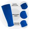 Ukontagood 3 Pairs Mens Grip Soccer Socks, 3 Pairs Shin Sleeves with 1 Pack Shin Guards and 4 Shin Straps, Soccer Football Game Set 11 Pcs (Blue) view 4