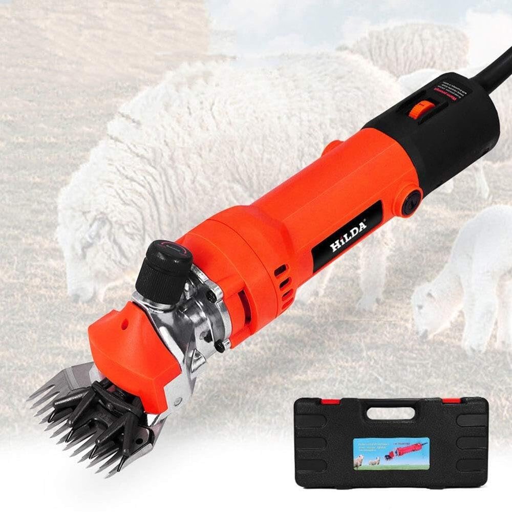 690W Sheep Shears Professional Electric Animal Grooming Clippers for Sheep Alpacas Llamas and Large Thick Coat Animals, 6 Speeds Heavy Duty Farm Livestock Haircut Trimmer(Rojo)