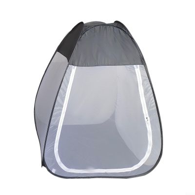 TreasureCave Buddhist Meditation Tent, Single Mesh Net, Sit-in Free-Standing Shelter, Quick Folding, Outdoor Camping, Ultra-Light, Grey