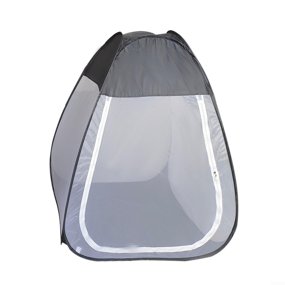 TreasureCave Buddhist Meditation Tent, Single Mesh Net, Sit-in Free-Standing Shelter, Quick Folding, Outdoor Camping, Ultra-Light, Grey