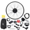 Electric Bike Conversion Kit, 350W 36V E-bike Kit 26" Front Wheel Motor Brushless and Gearless Hub Motor Set Bicycle BLDC Controller with LCD Display Controller PAS Brake Lever for 26*1.95 Tire view 1