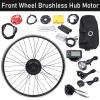 Electric Bike Conversion Kit, 350W 36V E-bike Kit 26" Front Wheel Motor Brushless and Gearless Hub Motor Set Bicycle BLDC Controller with LCD Display Controller PAS Brake Lever for 26*1.95 Tire view 3