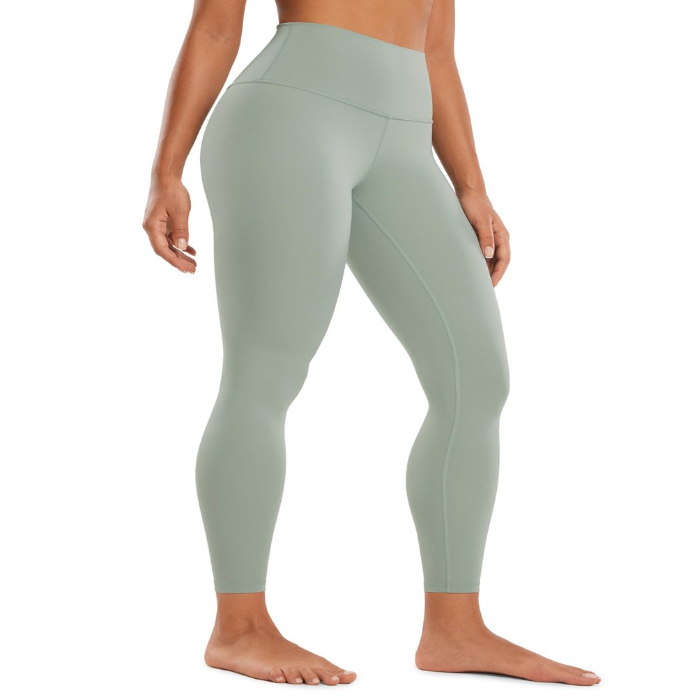 CRZ YOGA Butterluxe Yoga Leggings 25" - High Waisted Buttery Soft Womens Workout Lounge Pants Green Palm Court X-Large
