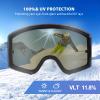 EXP VISION Ski/Snowboard Goggles, Over Glasses Snow Goggles Anti Fog Snowboard Goggle for Men, Women Youth view 3