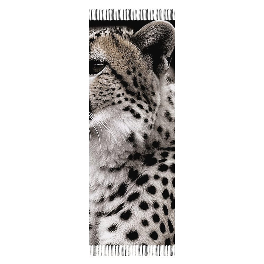 BVNMT Winter Tassel Scarfs for Women, Cheetah Printed Fashion Imitation Cashmere Feel Women Scarf, Women Wrap Shawl And Wraps, Long Blanket Scarf,Pashmina Shawls 78.7 X 27.6 X 3.9 Inches