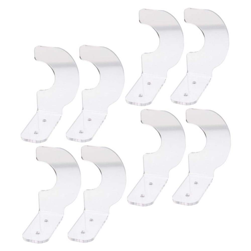 NAMOARLY 4pairs Baseball Bat Wall Mount Holder Acrylic Bat Rack for Display Wall Decor