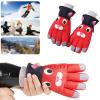 WEISUYUUS Cartoon Gloves for Kids Boys Winter Outdoor Sports Road Riding Equipment Windproof Thicken Skiing Gloves for Winter view 2