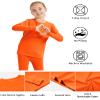 2T to 13Years Girls Basic Long Sleeve Shirts Toddler Kids Soft Cotton Tee Crew Neck Solid Tops(Orange 4T) view 3