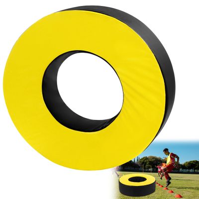 BALAPET Football Tackle Wheel, Football Tackle Ring for Team Training,Football Training Equipment Football Tackle Dummies High Elastic Foam and Waterproof PU Leather for Football Practice(D28x8in)