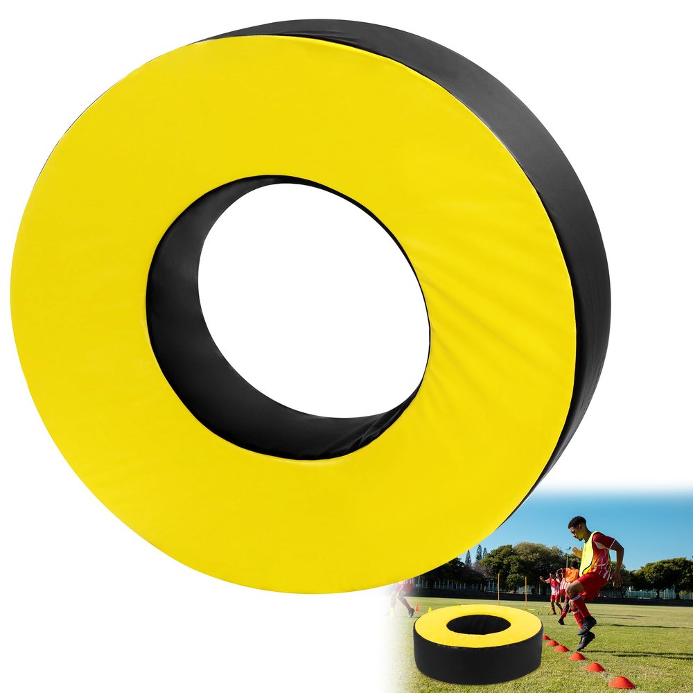 BALAPET Football Tackle Wheel, Football Tackle Ring for Team Training,Football Training Equipment Football Tackle Dummies High Elastic Foam and Waterproof PU Leather for Football Practice(D28x8in)