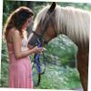 WOONEKY Horse Head Collar Braided Rope Halter Adjustable Halter Weatherproof Perfect for Horse Tack view 3