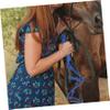 WOONEKY Horse Head Collar Braided Rope Halter Adjustable Halter Weatherproof Perfect for Horse Tack view 4