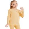 2T to 13Years Girls Basic Long Sleeve Shirts Toddler Kids Soft Cotton Tee Crew Neck Solid Tops(Beige 8Y) view 1