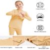 2T to 13Years Girls Basic Long Sleeve Shirts Toddler Kids Soft Cotton Tee Crew Neck Solid Tops(Beige 8Y) view 3