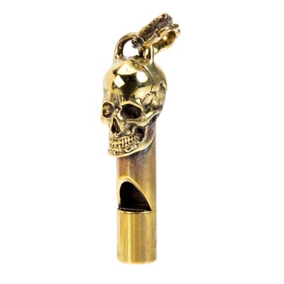 POPETPOP Skull Shaped Copper Whistle for Parties and Emergencies Unique Scary Design and Loud Sound for Outdoor Activities for and Sports Events