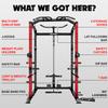 Goimu C1-V4 Power Cage, 2000LBS Squat Rack with LAT Pulldown, Multi-Function Weight Cage Strength Training Machine, Workout Cage with More Attachments for Home Gym Garage (RD Home Gym Package) view 3