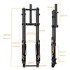 catazer 20/26/27.5 Inches MTB Bike Front Fork, 120/160mm Travel 15 x 150mm Thru-Axle Boost Double Shoulder Hydraulic Shock Absorber Front Fork for Snowmobile Mountain Bike view 2
