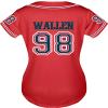 98 Baseball Jersey Shirt Women Fan Tshirts Country Vintage Jersey Button Down Short Sleeve Tops Active Shirts Red view 4