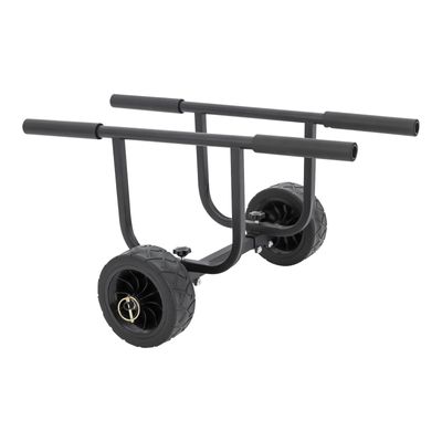 Yellulu Heavy Duty Kayak Cart, Universal Kayak Trailer, Foldable Canoe Trolley with 8'' Beach Wheels | Adjustable Width Max 16.54" |with Security Straps | 220lbs Load Capacity