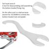 Repair Wrench, 2 in 1 Bottom Bracket Spanner Lockring Pedal Removal Wrench Repair Tool view 3