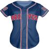98 Baseball Jersey Shirt Women Fan Tshirts Country Vintage Jersey Button Down Short Sleeve Tops Active Shirts Blue view 3