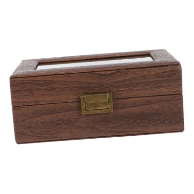 BESTYASH Watch Case Slots Portable Pu Watch Storage Organizer for Display and Travel Vintage Design for Men and Women