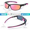 RIVBOS Sports Sunglasses(Sports eyewear) for Men's and Women's Fishing, Cycling, and Outdoor Activities 8z802-1 Black&pink view 3