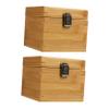 Tofficu Jewelry Storage Box Craft Organizer Case for Earrings Necklaces Bracelets Compact Design for Home Travel Natural Wood view 1