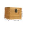 Tofficu Jewelry Storage Box Craft Organizer Case for Earrings Necklaces Bracelets Compact Design for Home Travel Natural Wood view 3