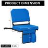 Dragosum Stadium Seats with Back Support Swivel, Bleacher Chairs with Shoulder Strap & Cup Holder, Upholstered Portable Folding Bleacher Seats view 3