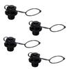 BESPORTBLE 4pcs PVC Boat Air Valve Adapter for Inflatable Boats Kayak Canoe Pool Rubber Dinghy -Leak Inflation Pump Hose Screw Thread for Quick Fit Black view 1