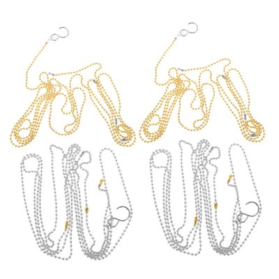 BESPORTBLE 4pcs Volleyball Net Measurement Chain Tool Durable Equipment for Precise Net Height Measurement Lightweight and Portable for Referees Gold Silver