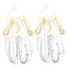 BESPORTBLE 4pcs Volleyball Net Measurement Chain Tool Durable Equipment for Precise Net Height Measurement Lightweight and Portable for Referees Gold Silver view 1