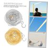BESPORTBLE 4pcs Volleyball Net Measurement Chain Tool Durable Equipment for Precise Net Height Measurement Lightweight and Portable for Referees Gold Silver view 2