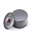Camping Pot with Lid Outdoor Large Hanging Pot Picnic Camping Hot Pot Gray 4L Round Portable Lightweight Anti-rust Cookware Cooking Equipment for Self-driving Tour BBQ Picnic. view 4