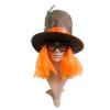 1set Adult Cosplay Top Caps with Beard Parties Cosplay Top Caps Halloween Carnivals Photography Cosplay Hat for Teen ADU view 4