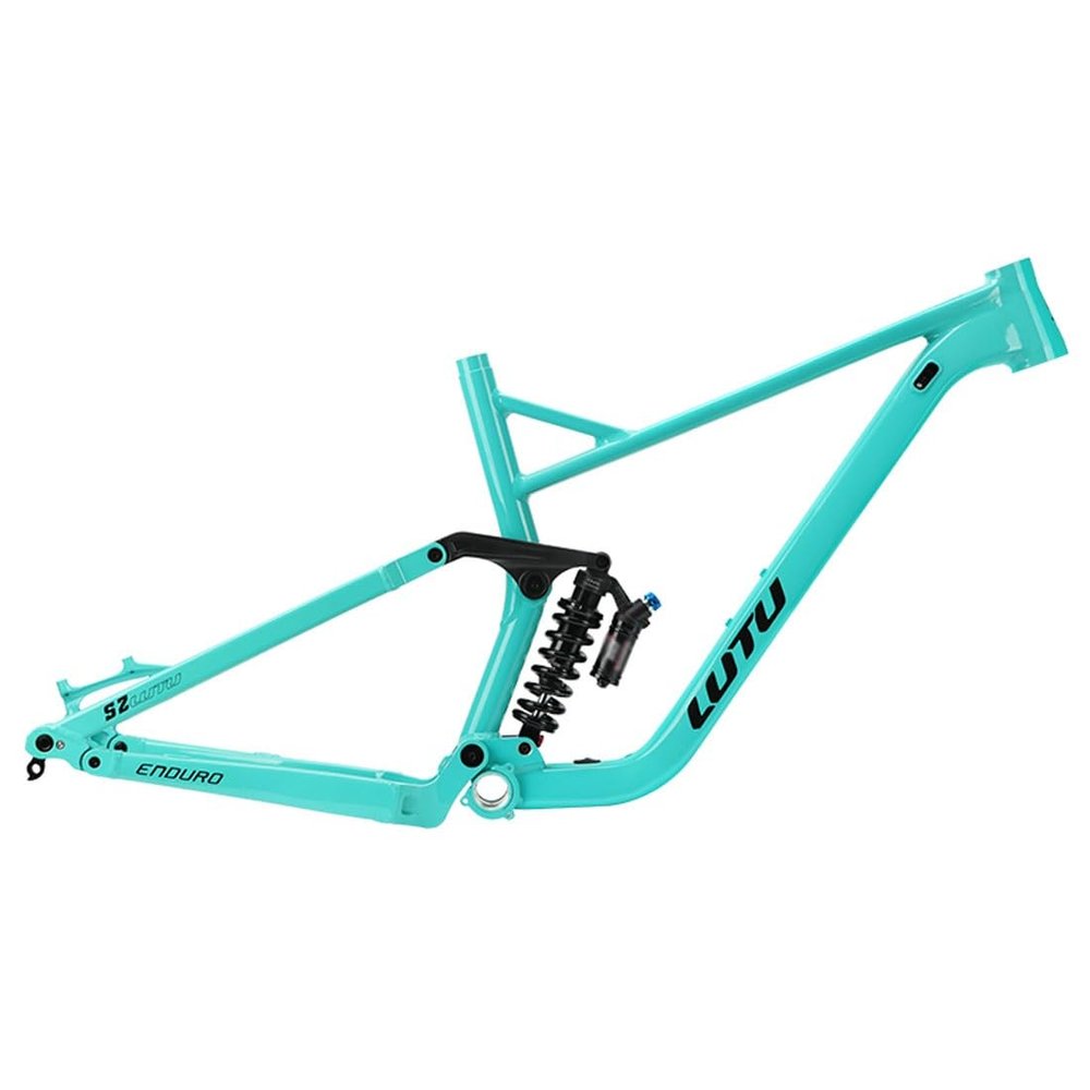 HIMALO 27.5er/29er Full Suspension Mountain Bike Frame Travel 140mm Boost Frame 12x148mm Thru Axle Enduro Frame 16''/18'' Disc Brake DH/AM/XC Downhill Frame with Rear Shocks(Blue,M(16''))