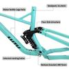 HIMALO 27.5er/29er Full Suspension Mountain Bike Frame Travel 140mm Boost Frame 12x148mm Thru Axle Enduro Frame 16''/18'' Disc Brake DH/AM/XC Downhill Frame with Rear Shocks(Blue,M(16'')) view 4