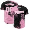 Custom Pink and Black Baseball Jerseys for Women Girls, Personalized Artistic Softball Shirts Stitched Name Number Logo, Design Your Own Sports Team Uniforms for Family Group Business, Adults Youth view 1
