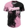 Custom Pink and Black Baseball Jerseys for Women Girls, Personalized Artistic Softball Shirts Stitched Name Number Logo, Design Your Own Sports Team Uniforms for Family Group Business, Adults Youth view 2